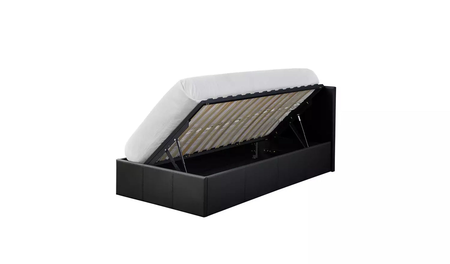 Lavendon Single Side Open Ottoman Bed Frame-Black
